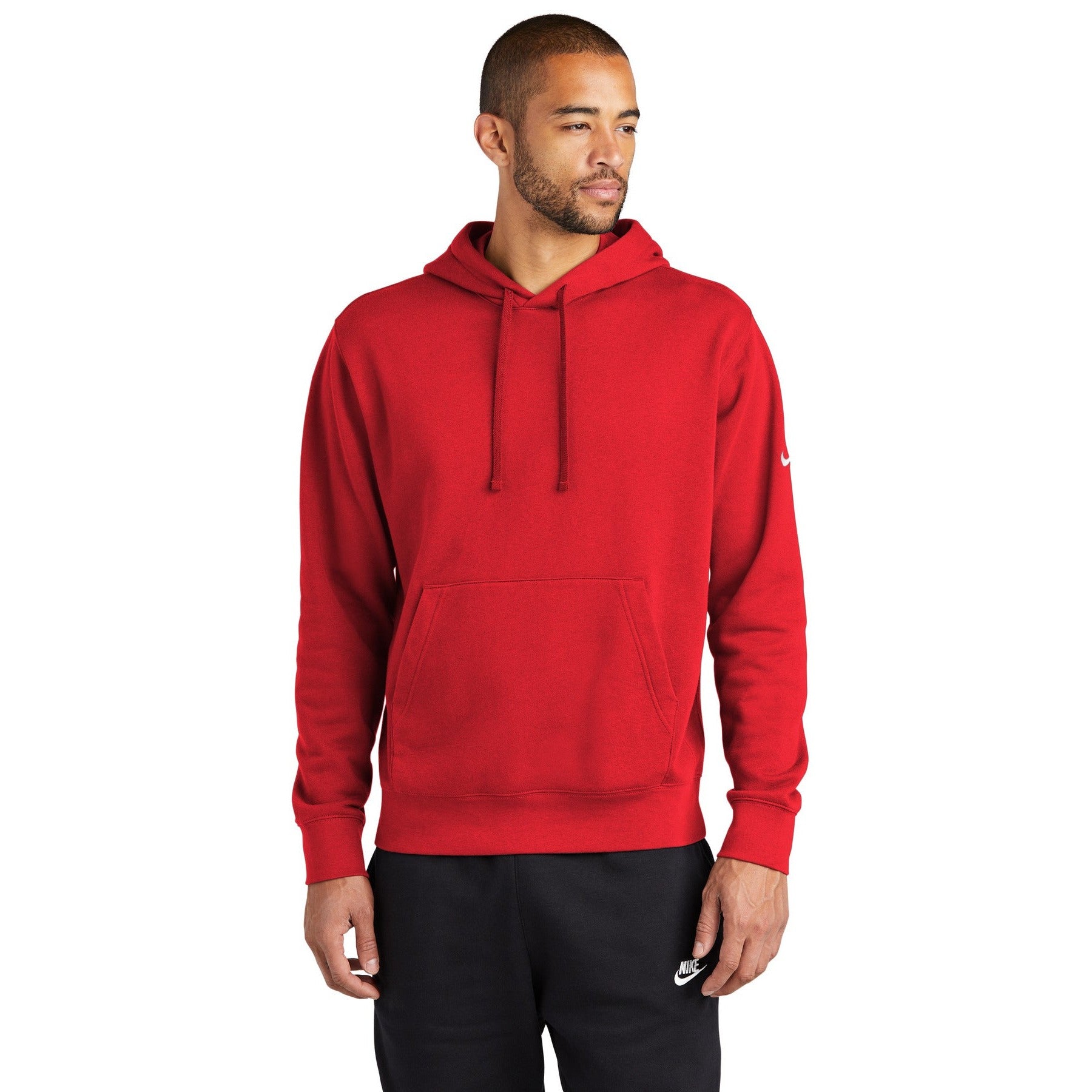 Nike-Nike Club Fleece Sleeve Swoosh Pullover Hoodie NKDR1499-MedTech-7